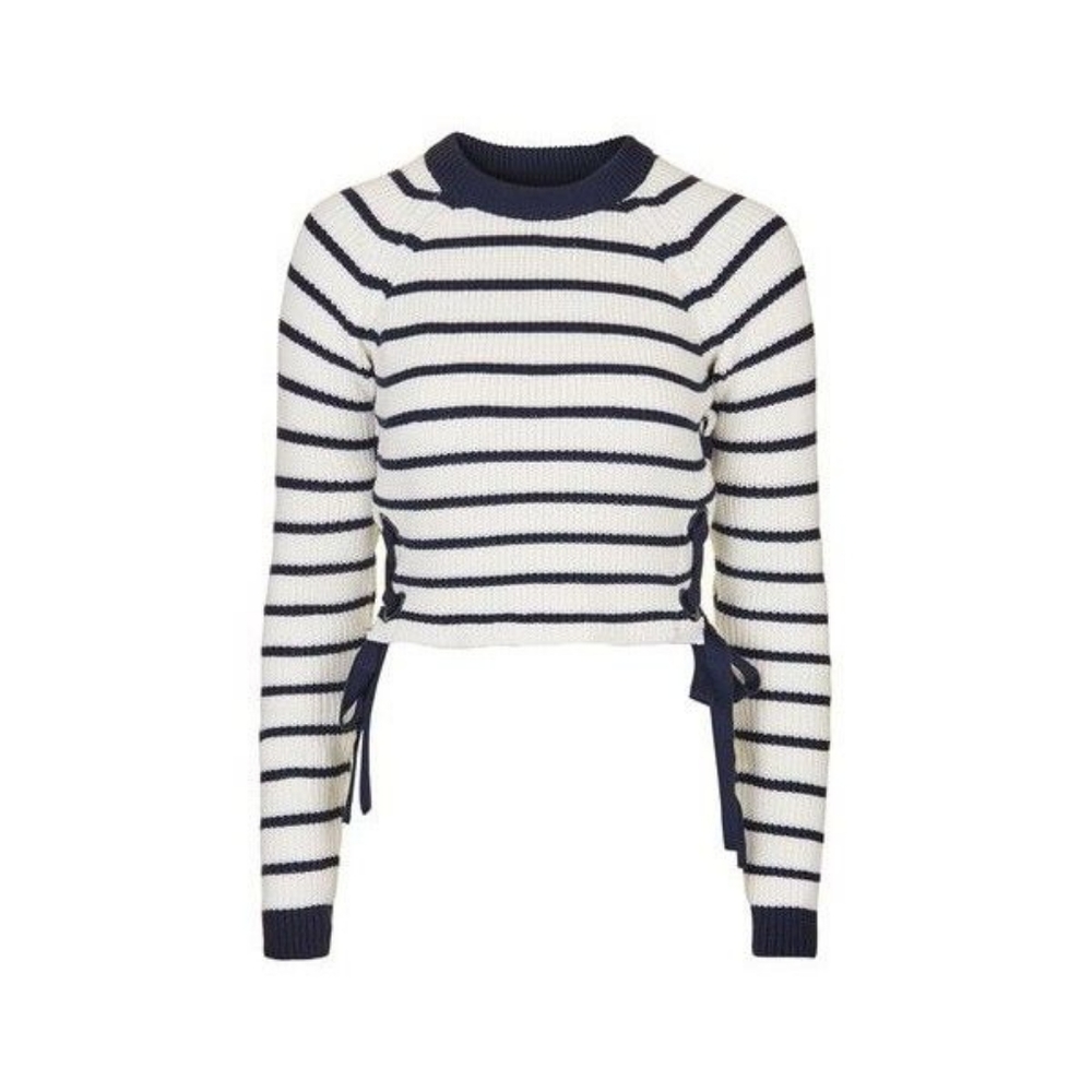 Topshop Stripe Eyelet Jumper